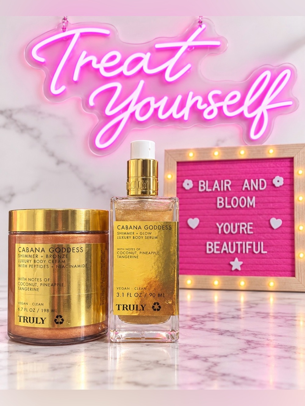 Truly Beauty Cabana Goddess Shimmer Body Cream & Serum Bundle
